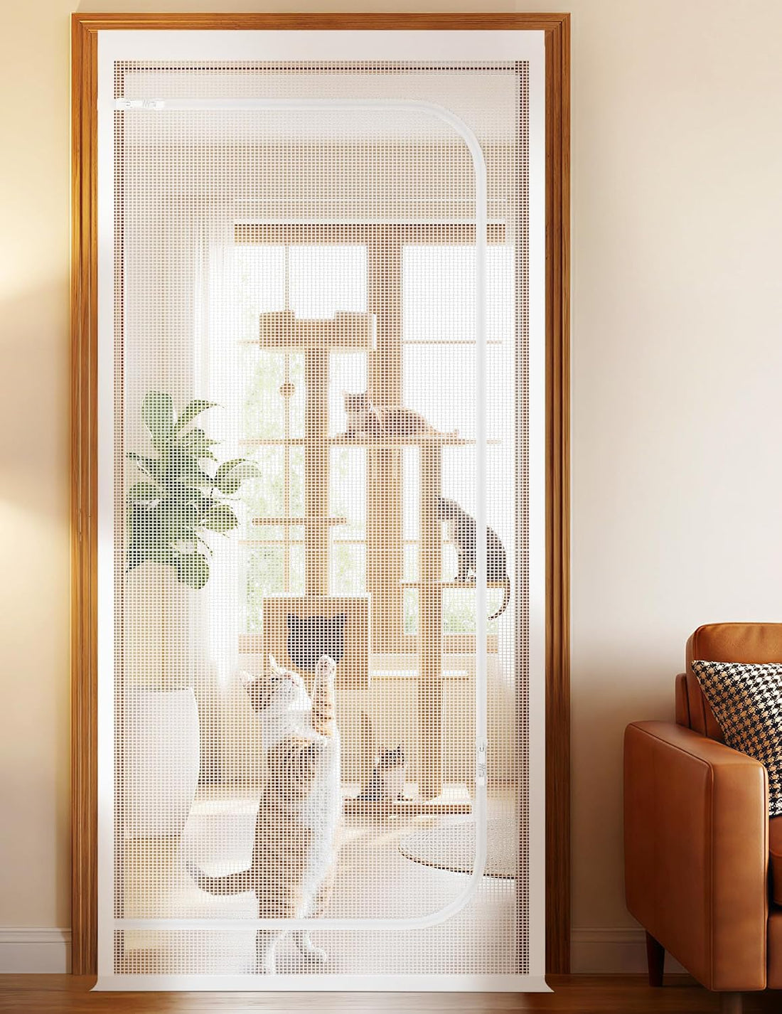 BFNN Cat Proof Screen Door, Extra Tall Mesh Gate, Fit 32'' x 80'' Door