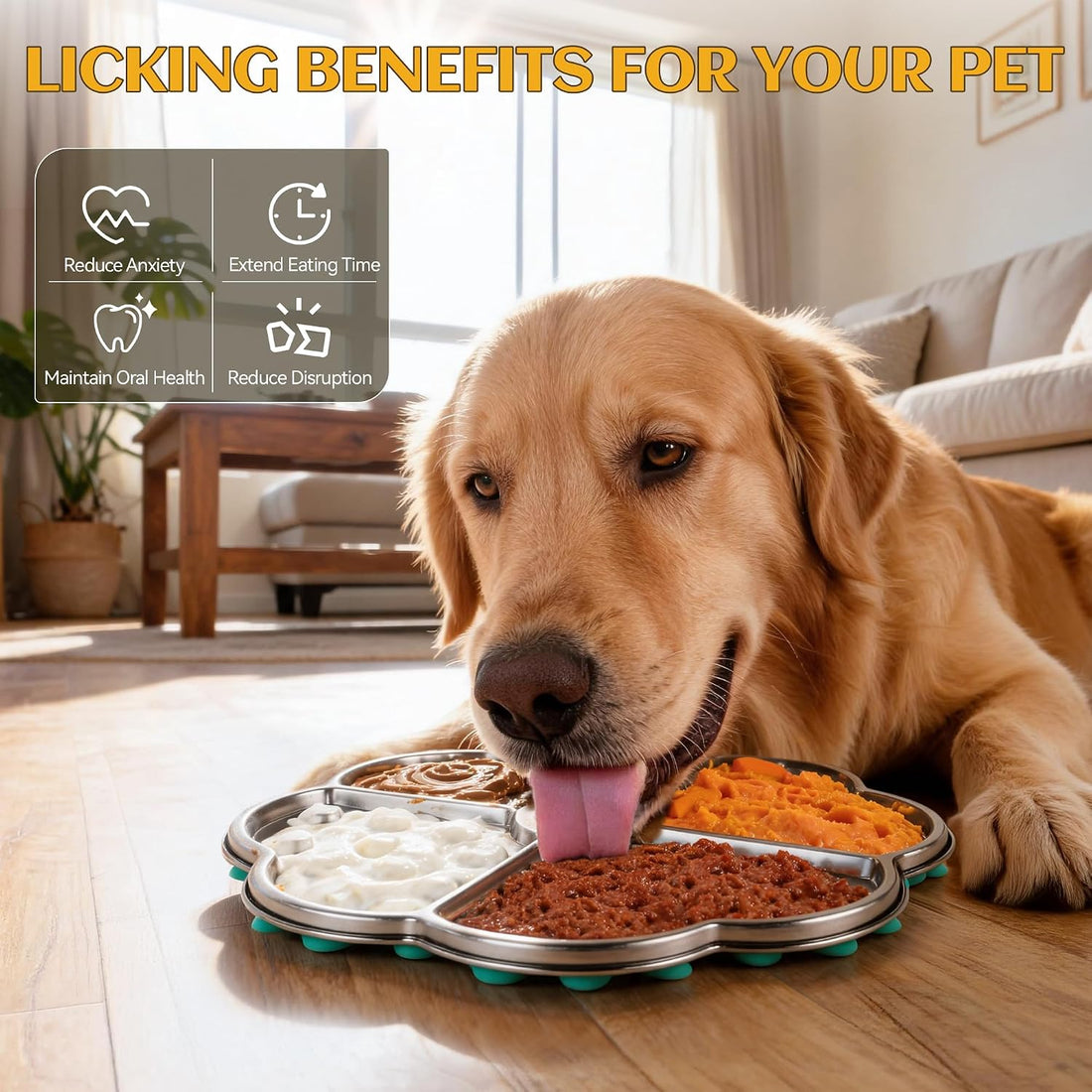 ALL FOR PAWS Stainless Steel Lick Mat for Dogs & Cats