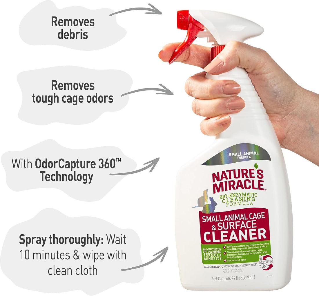 Nature's Miracle Small Animal Cage & Surface Cleaner, 24 oz