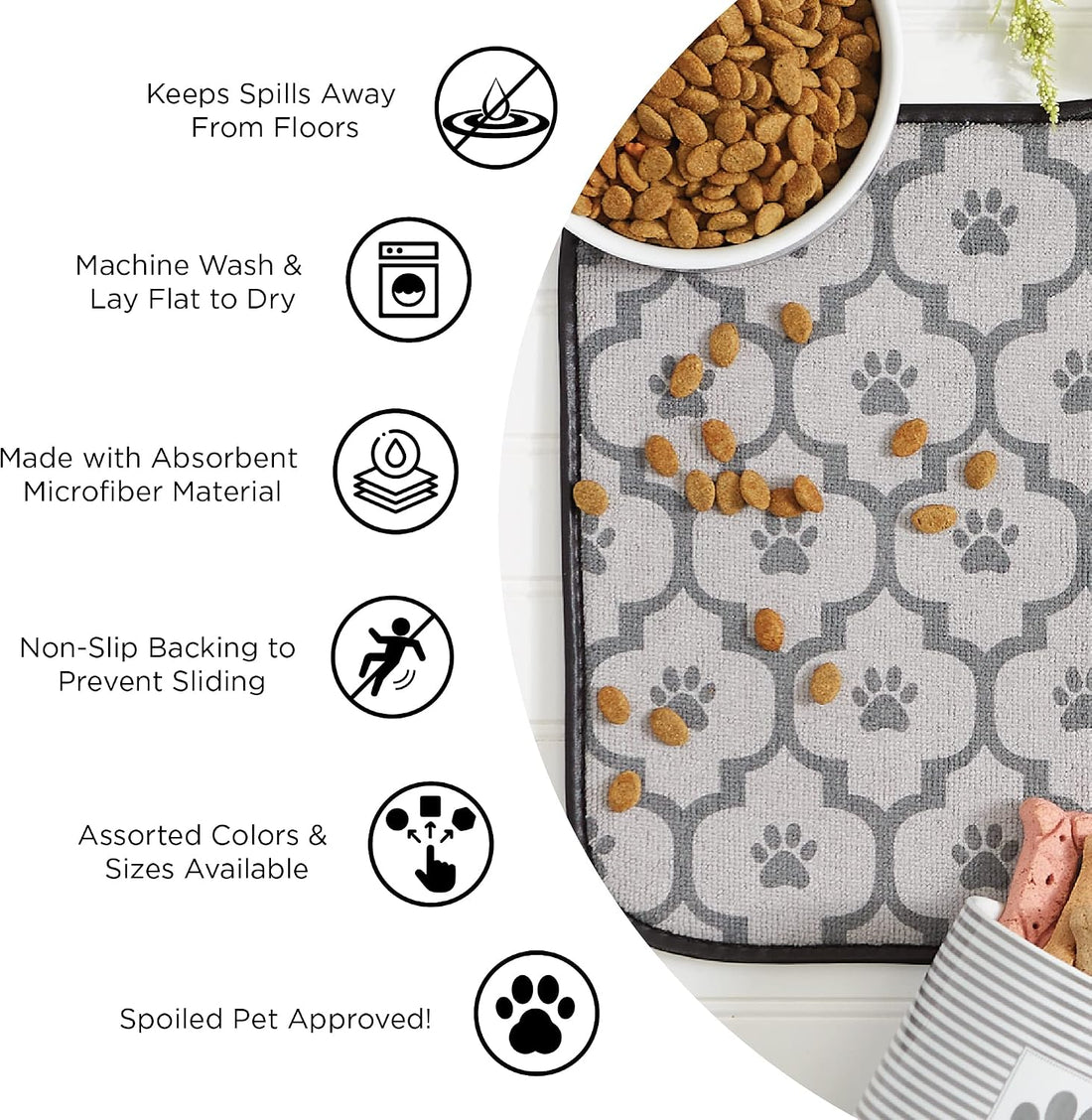 Bone Dry Machine Washable, Ultra Absorbent Pet Mat, 12x18