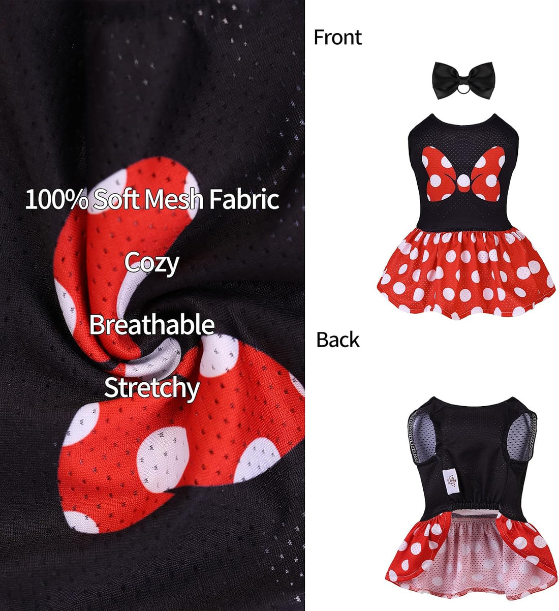 CuteBone Dog Mesh Dress Puppy Sundress Pet Outfit Summer Fashion