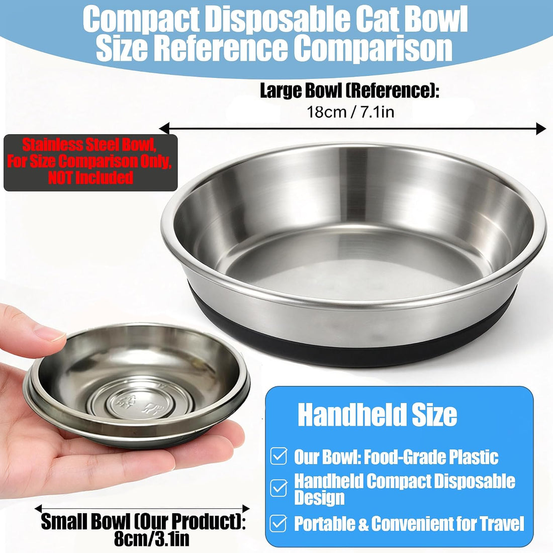 Small Disposable Cat Food Bowls 300 Pack, 30g Portion Cup