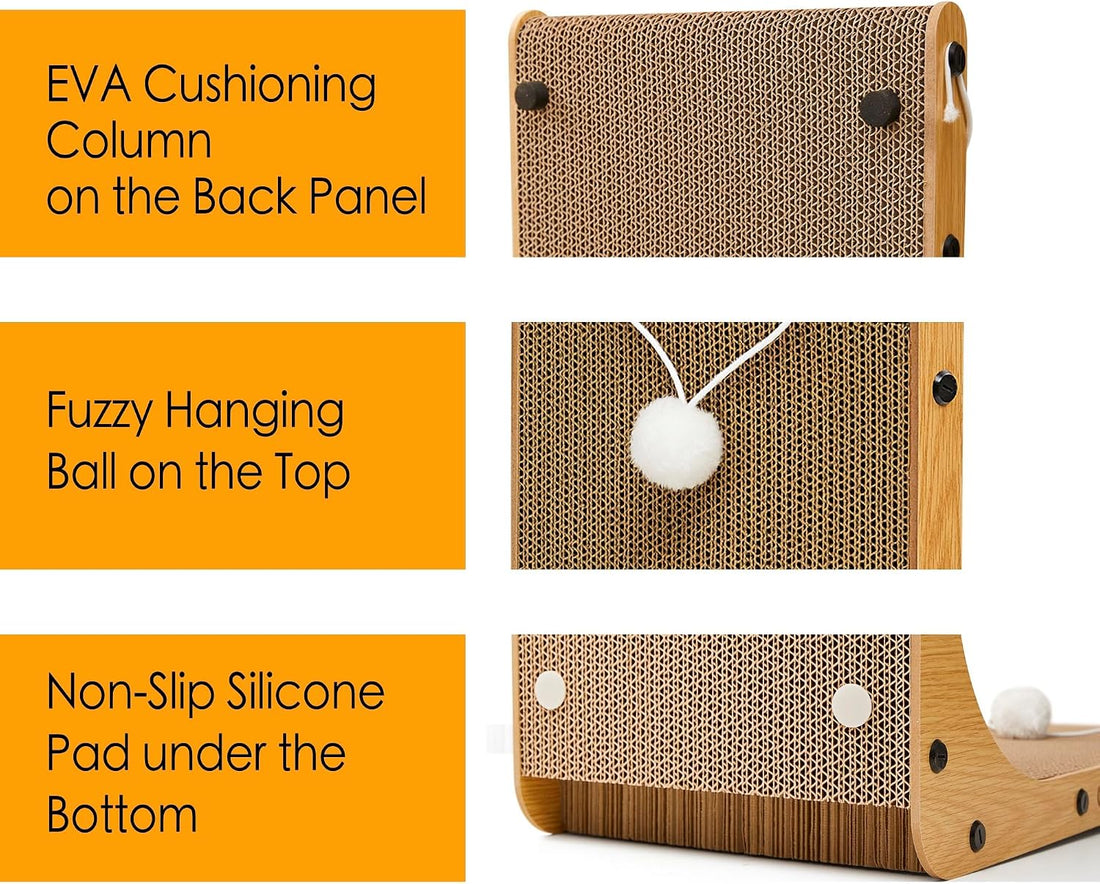 2-Pack L-Shaped Cat Scratching Board Cardboard Cat Scratcher