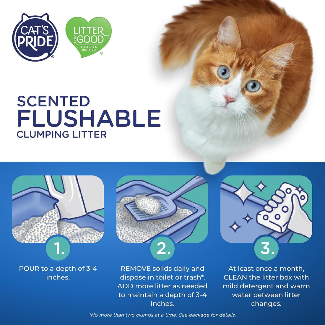 Cat's Pride Lightweight Clumping Litter: Flushable