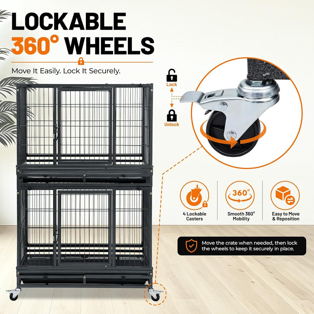 Homey Pet 31" Stackable Dog Crates