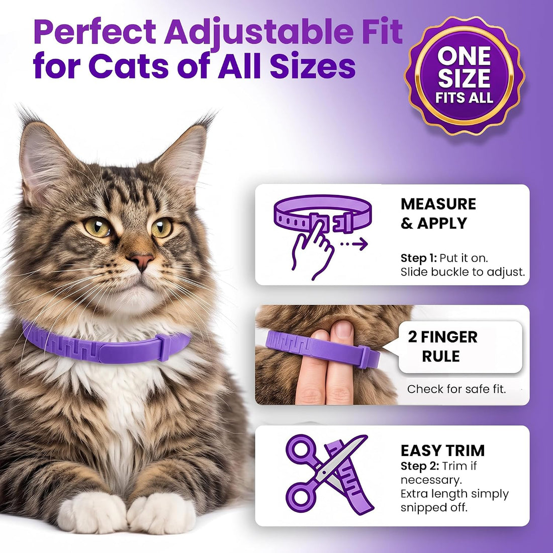 Cat Calming Collar, 4 Pack – 30 Day Pheromone Calming Collars for Cats