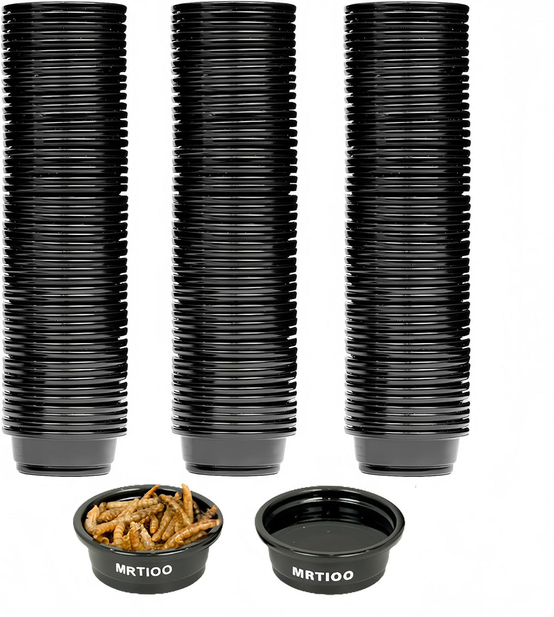 Lizard Crested Gecko Food Water Feeding Cups, 100 pcs, 0.5oz