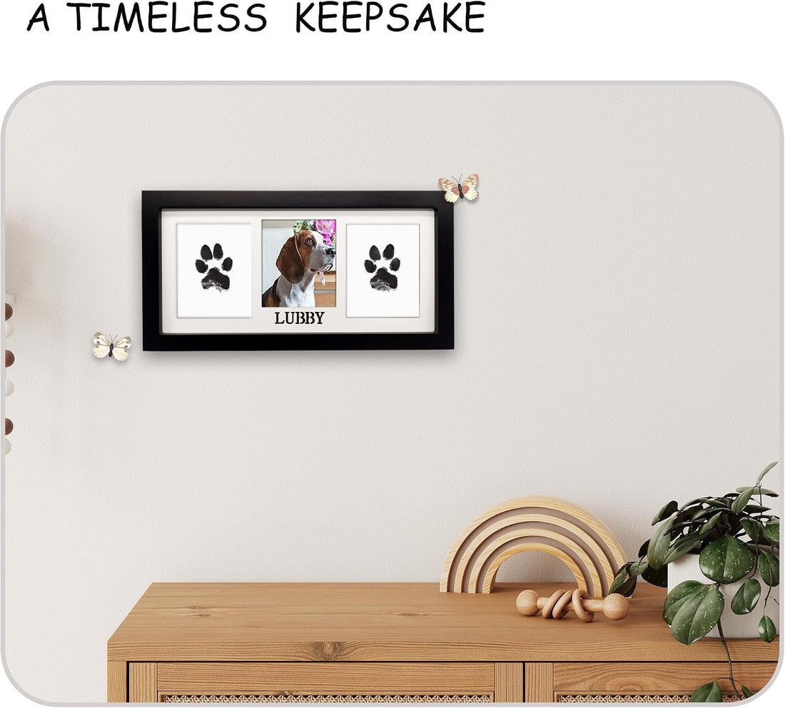 MYPAWLETS Paw Print Frame & Ink Pads Kit,Dog or Cat Paw Print Kit,2