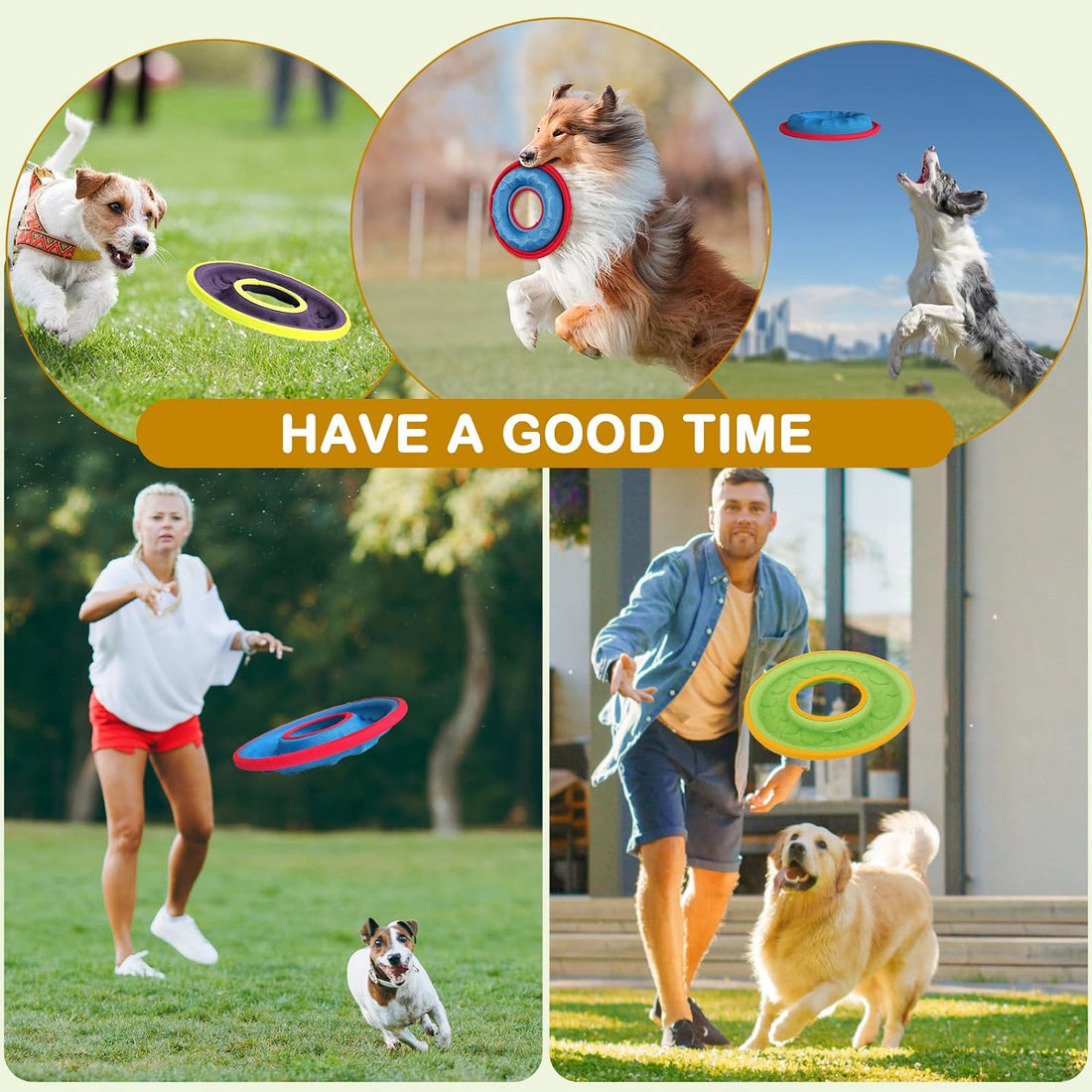 Dog Flying Disc, 9" Dog Flyer Toys for Medium/Large Dogs