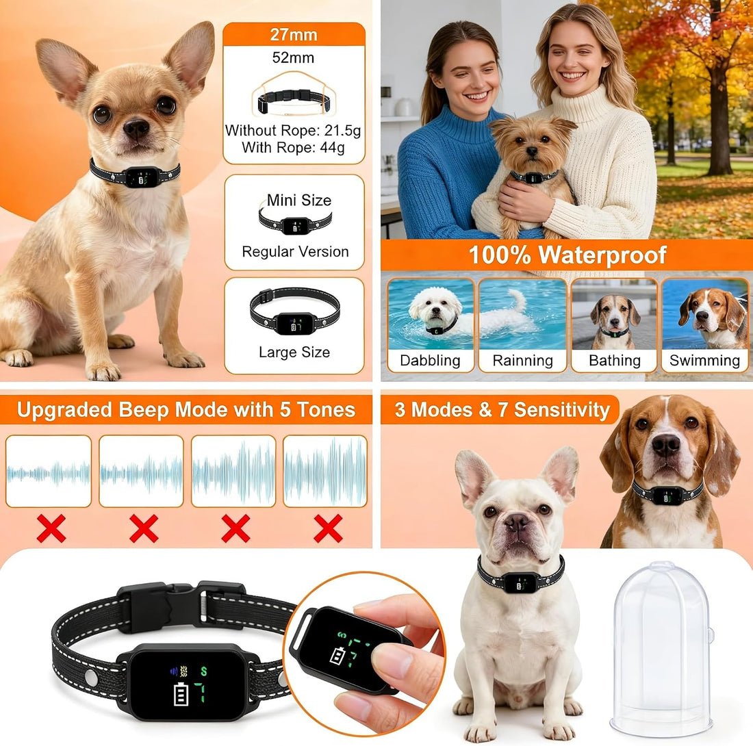 Bark Collar for Dogs, 2Pack Small Anti Barking Collar