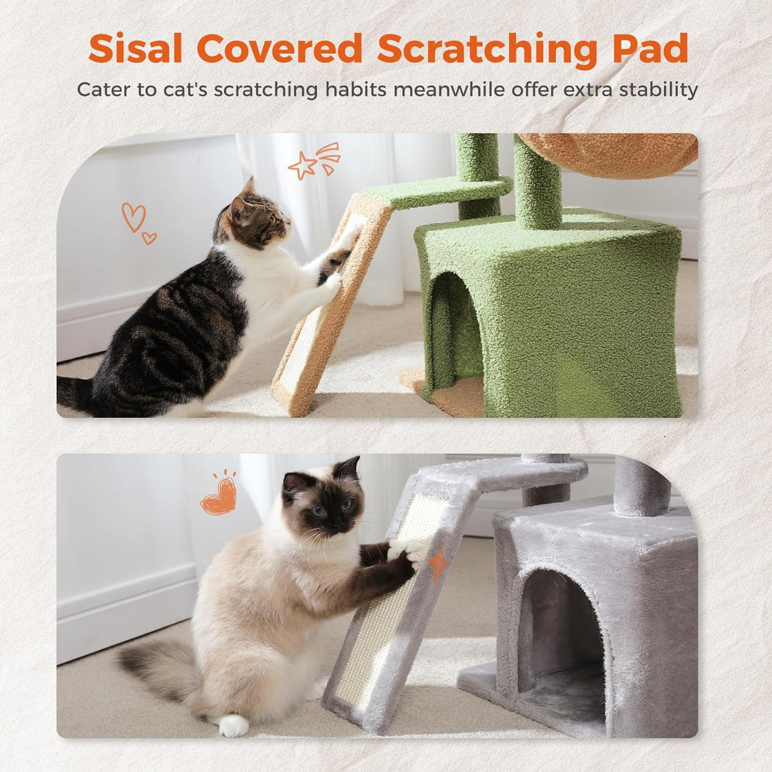 PETEPELA Cactus Cat Tree for Indoor Cats