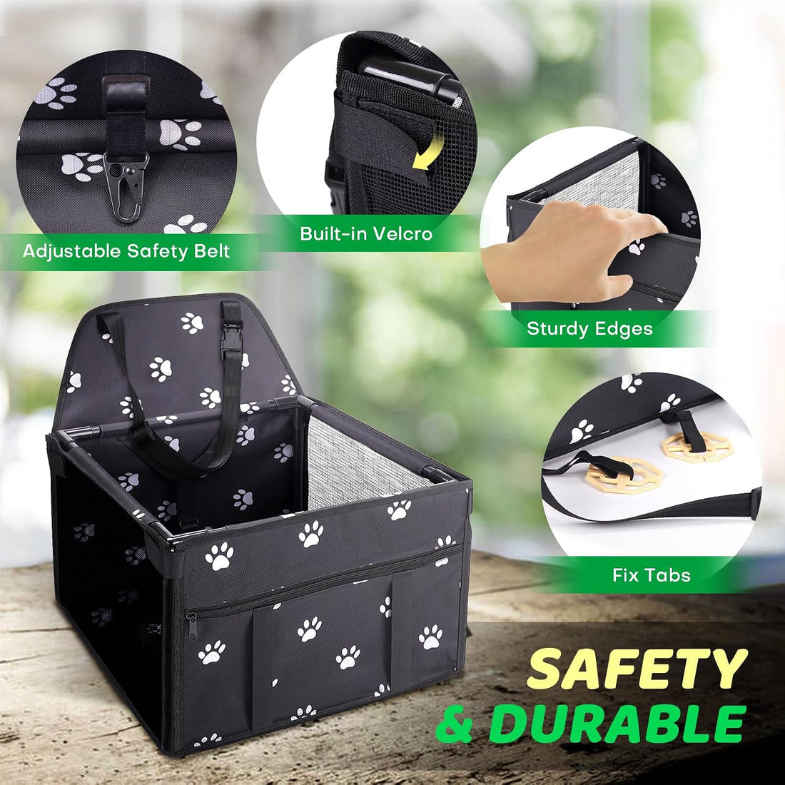 GENORTH Small Dog Car Seats for Small Dogs,Portable Puppy/Pet Car