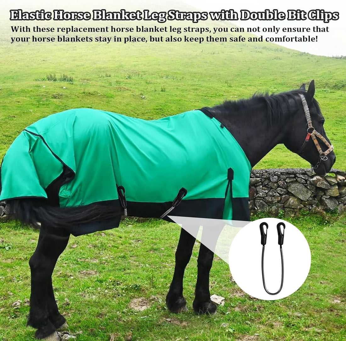 5 Pack Horse Blanket Straps Adjustable Elastic Tail Strap