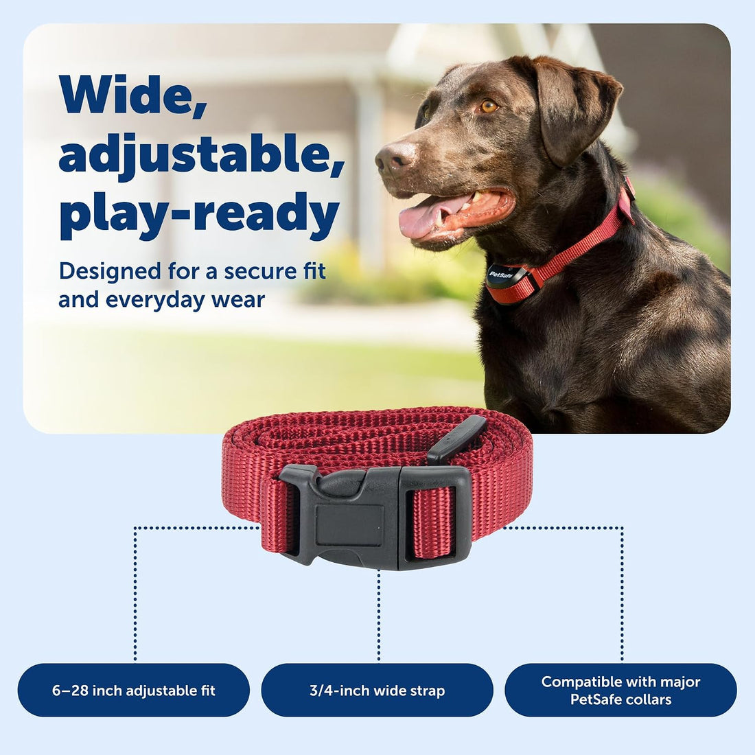 PetSafe 3/4 Inch Replacement Collar Strap, Rust