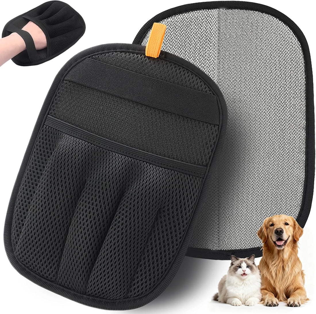 AUBELL Pet Hair Removal Glove,Five-Finger Electrostatic Magic