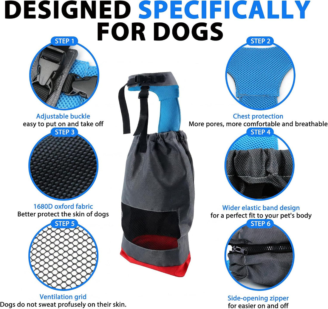 Dog Drag Bag for Paralyzed Dogs XS 8-11lbs Indoor Mobility Aid