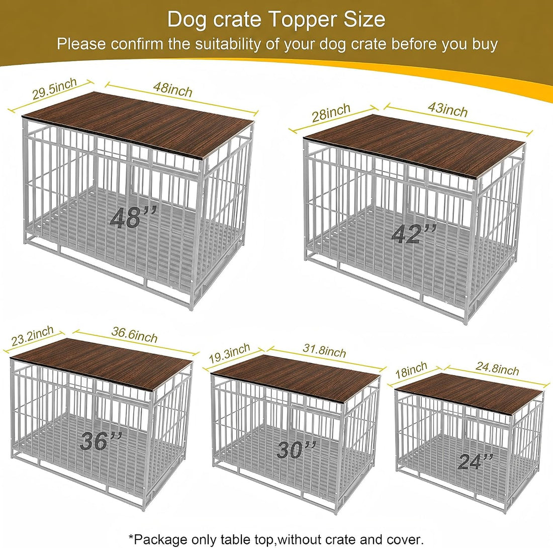 Petmystify Dog Crate Topper Metal with Magnets for 42 Inch Crate
