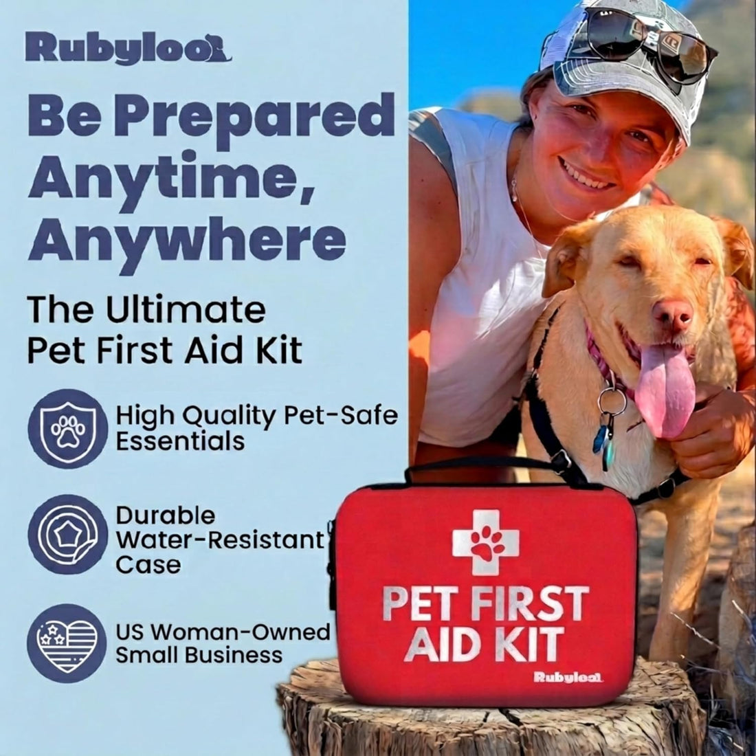 Rubyloo Pet Travel Bundle – Original Doggy Bag + Vet-Approved Pet