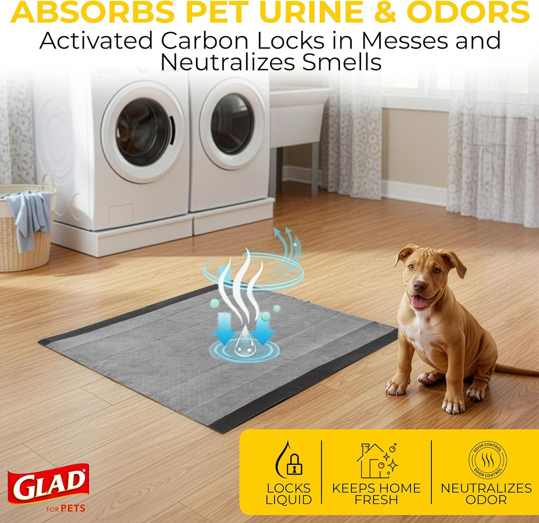 Glad for Pets Black Charcoal Puppy Pads