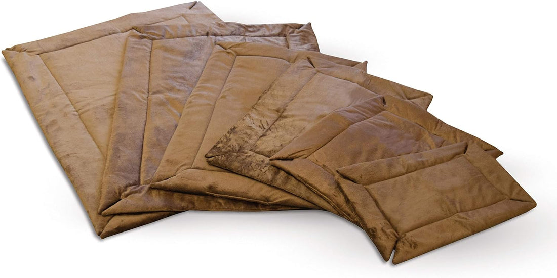 K&H PET PRODUCTS Self-Warming Crate Pad Mocha X-Small 14 x 22 Inches
