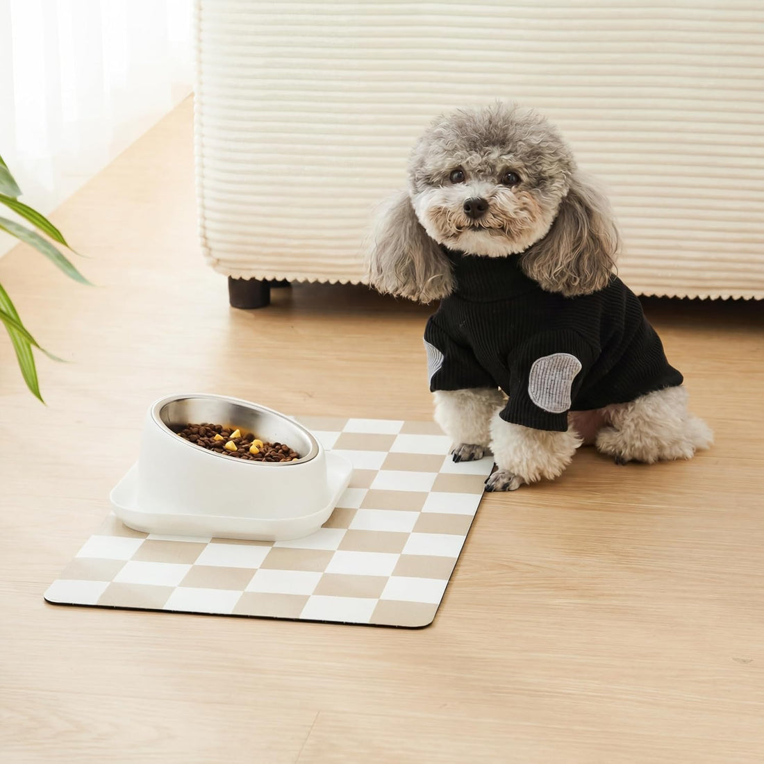 Ralxion Checkered Dog Feeding Mat