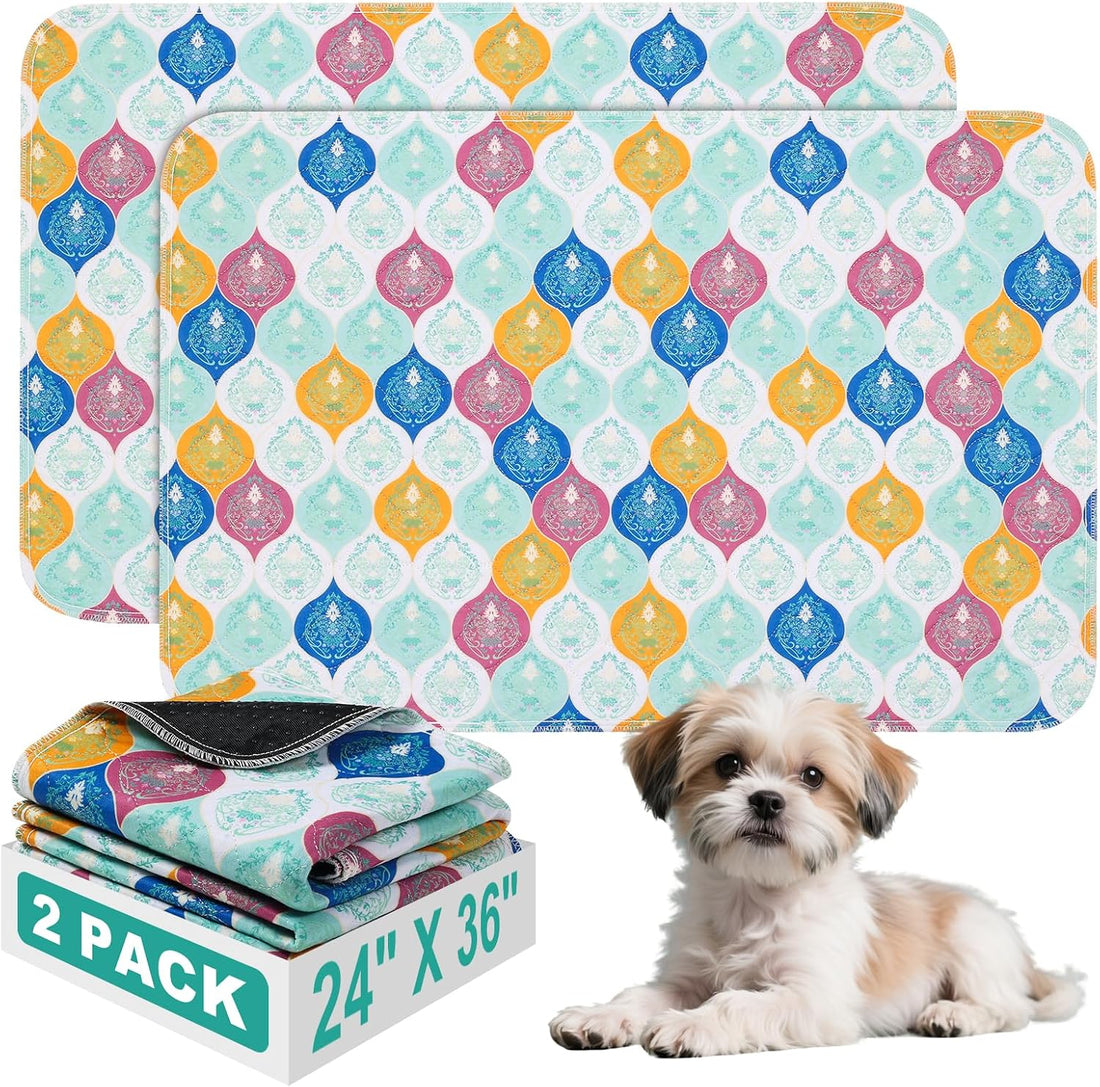 Washable Pee Pads for Dogs, Stylish Absorbent Reusable Training Dog