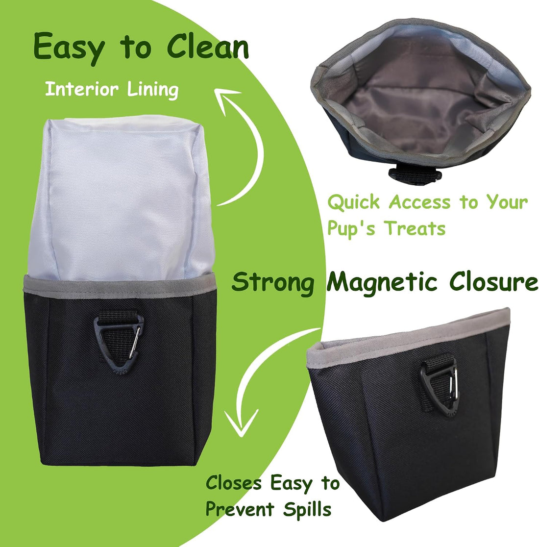 Dog Walking Fanny Pack with Removable Treat Pouch & 2 Retractable