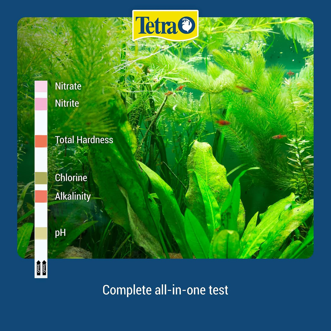 Tetra EasyStrips 6-in-1 Aquarium Water Test Strips, 25 Count