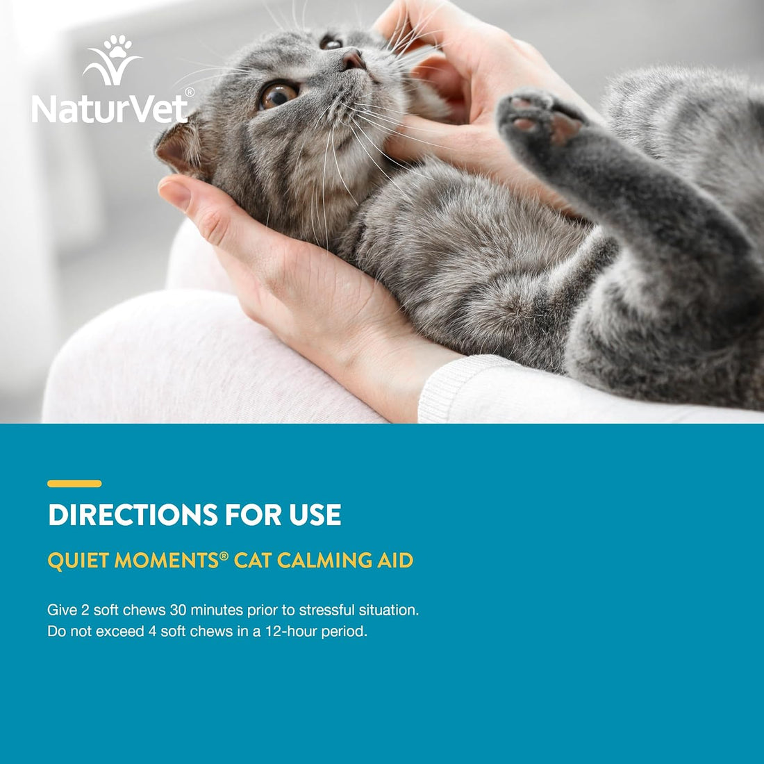 NaturVet Quiet Moments Calming Aid for Cats Plus Melatonin