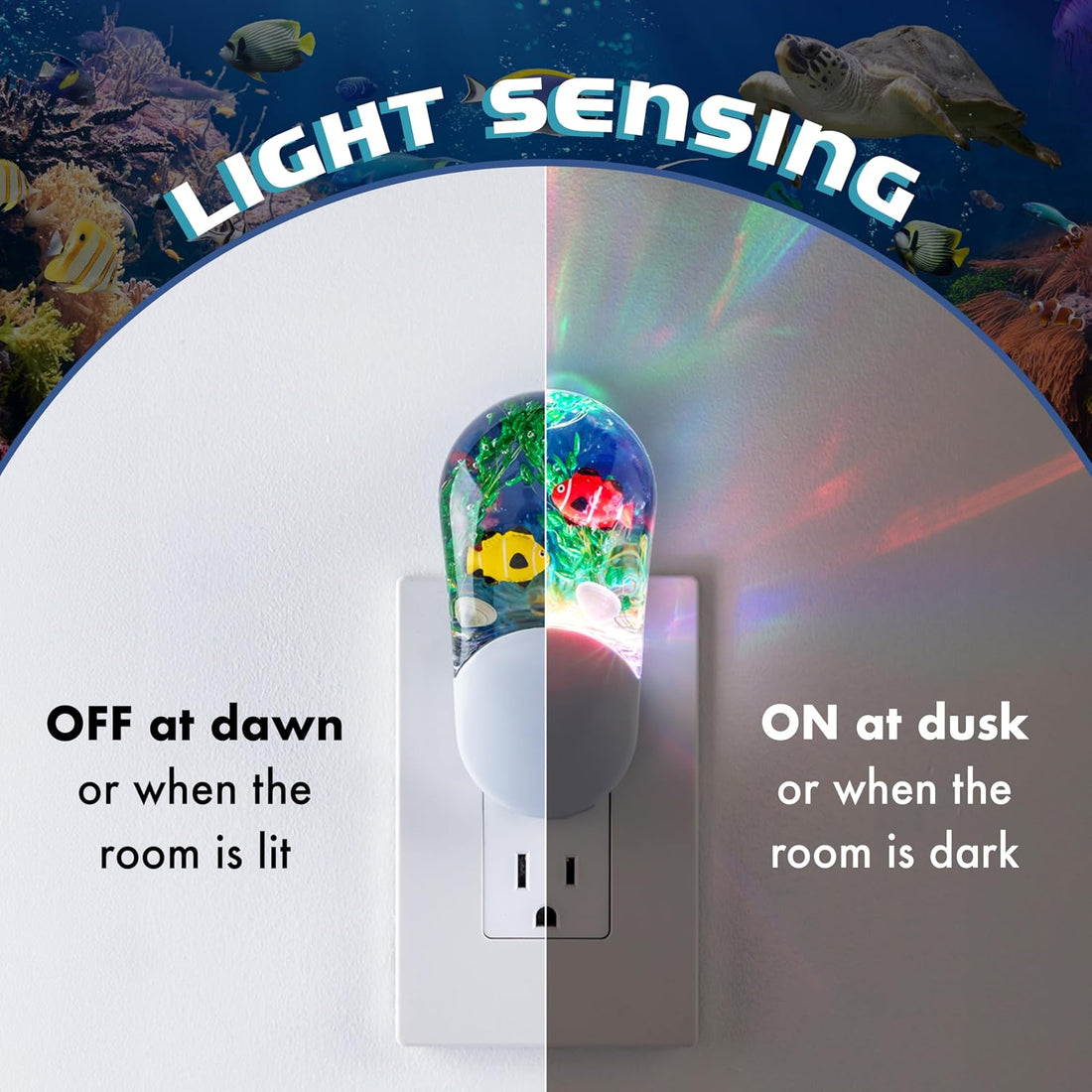 Lights By Night Aqualites Plug in Night Light with Dusk to Dawn Sensor