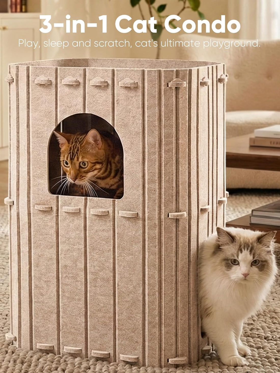 FUKUMARU Cat House for Indoor Cats