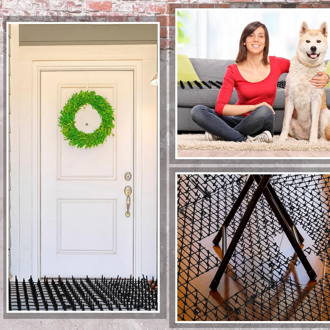 Abbylike 3 Pack 6.5 ft Cat Repellent Mat with Soft Spikes