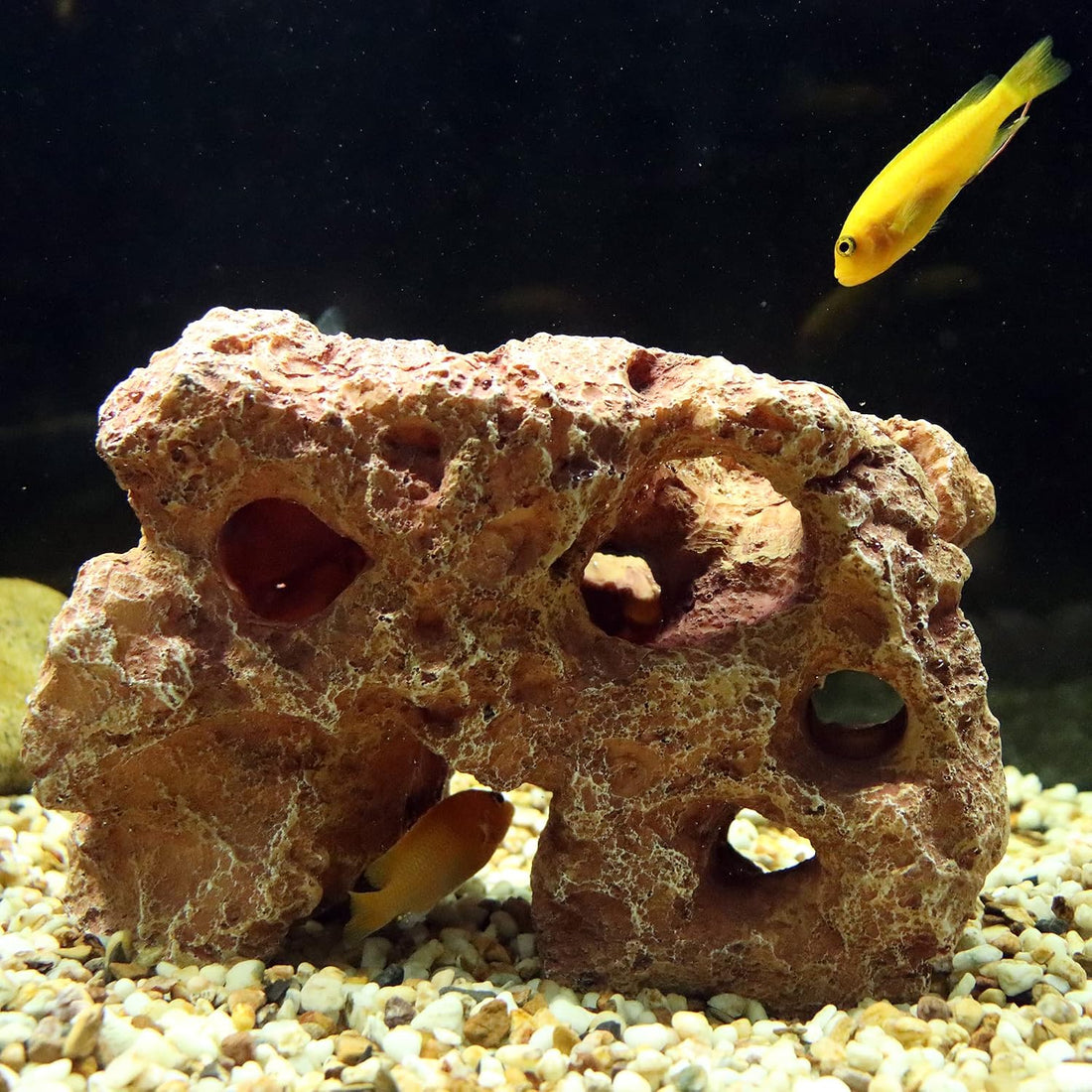 ALEGI Large Aquarium Decoration Hideouts Resin Rock Mountain Hideaway