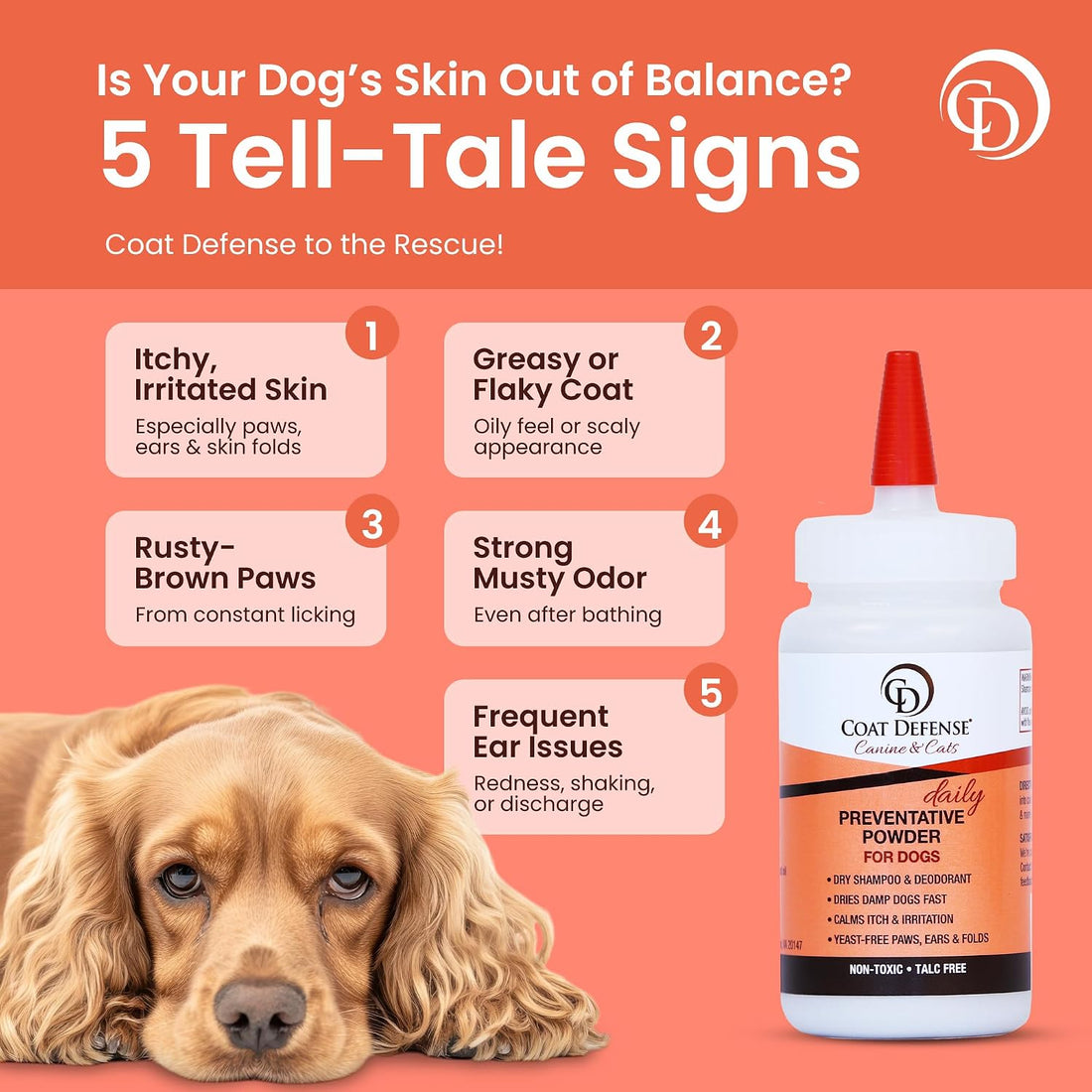 COAT DEFENSE Daily Preventative Powder | Made in USA