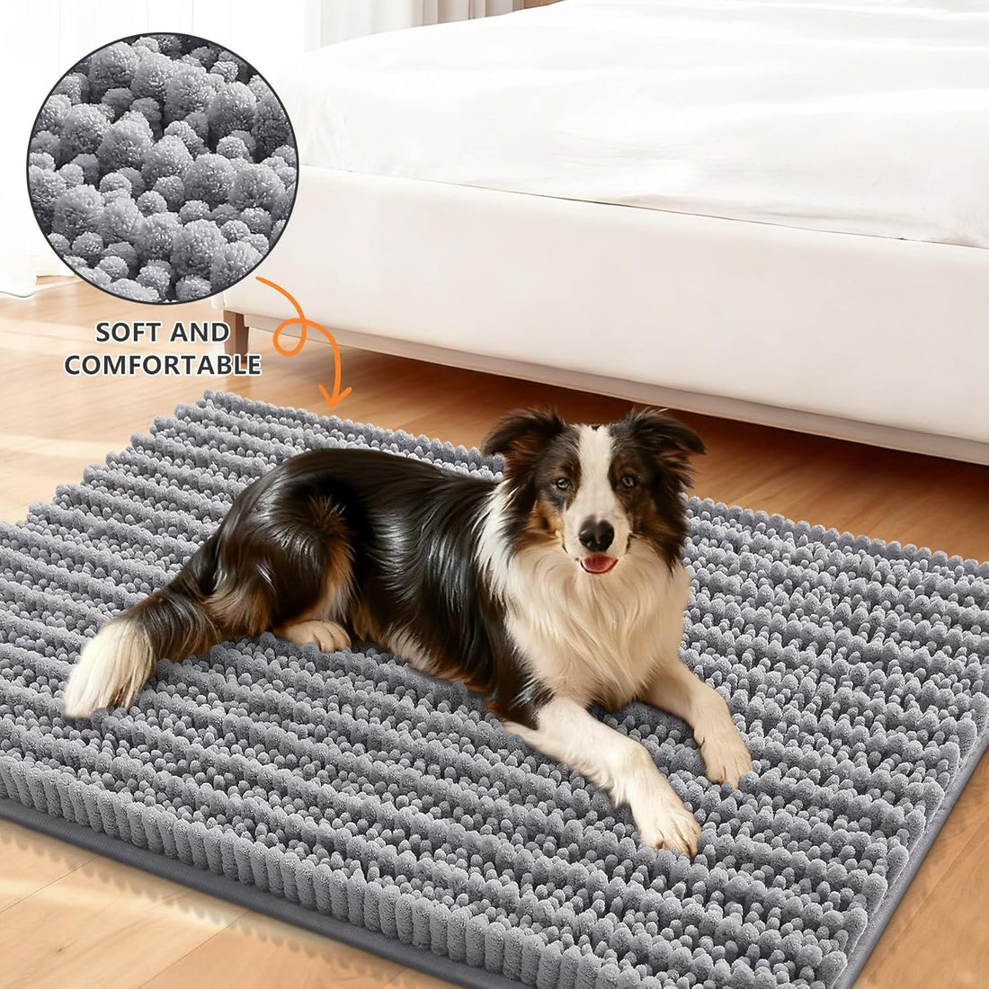 Smiry Dog Door Mat for Muddy Paws 30x20