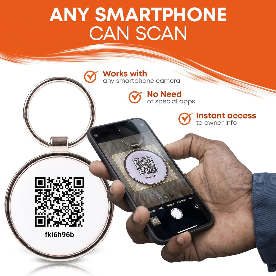 QR Code Dog Tag for Dogs & Cats – Smart Pet ID Tag
