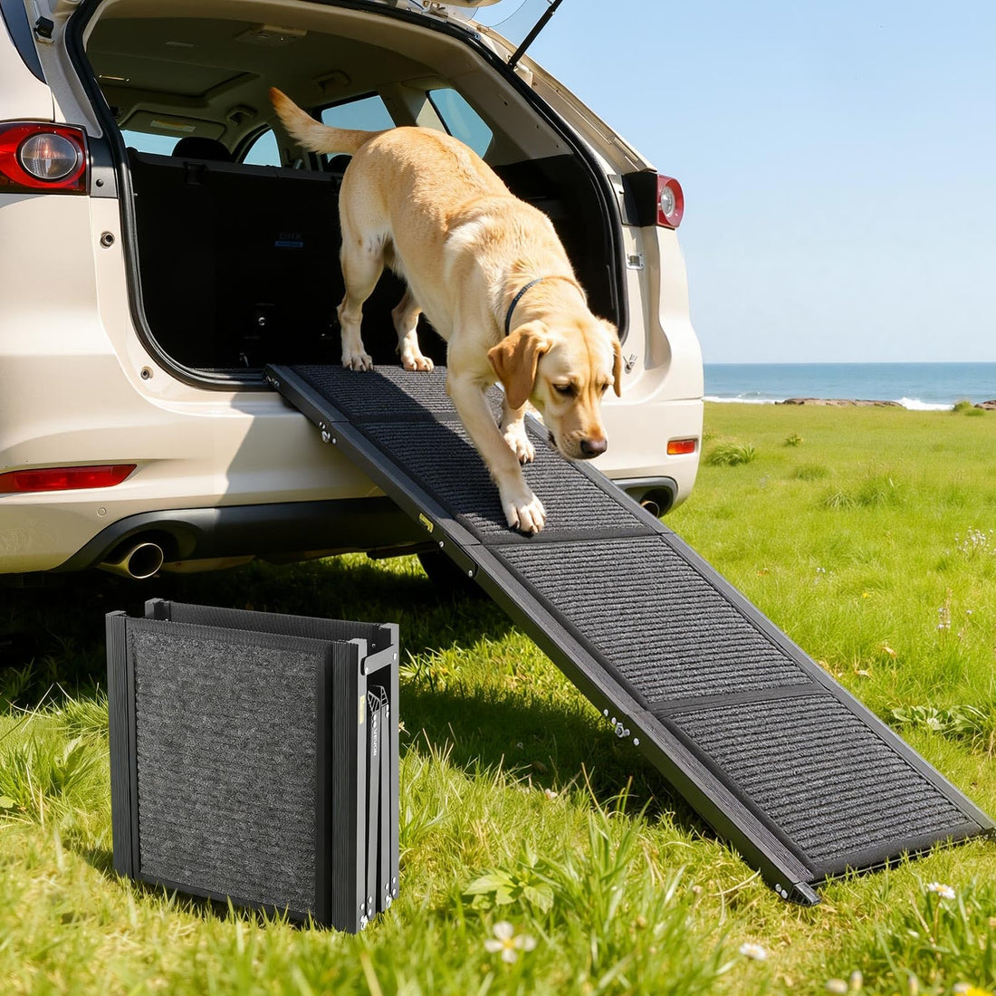 VEVOR Dog Ramp for Cars, 63" L x 17" W
