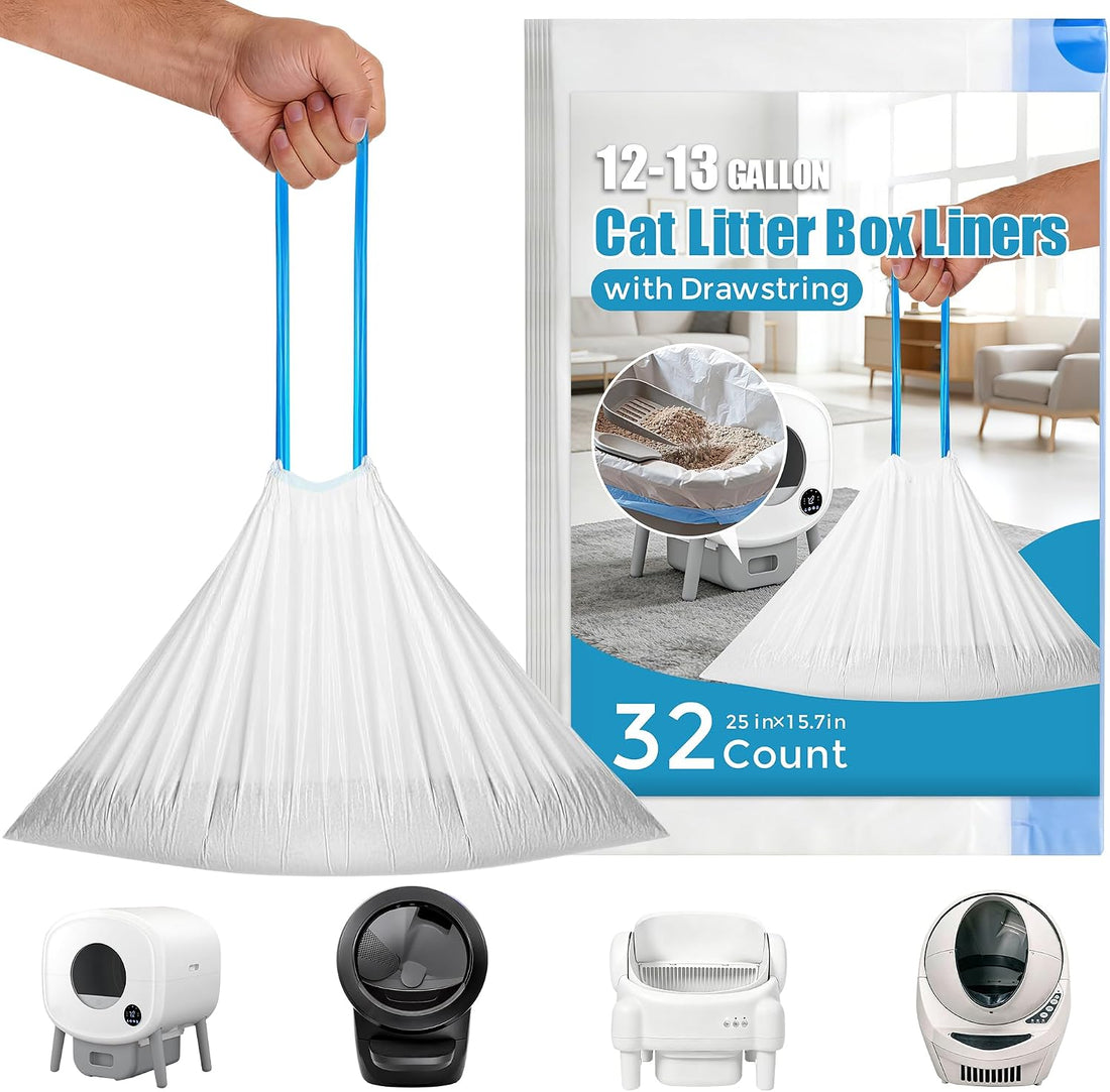 32 Count Cat Litter Box Liners for Automatic Litter Box Robot Model