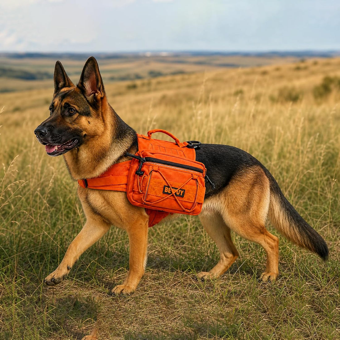 Tactical Dog Backpack for Medium Large Dogs