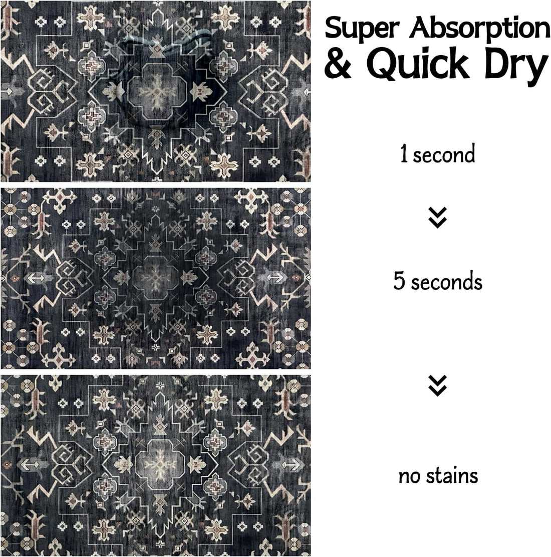 Pet Food Mats for Floor, Absorbent Dog Mat for Food and Water