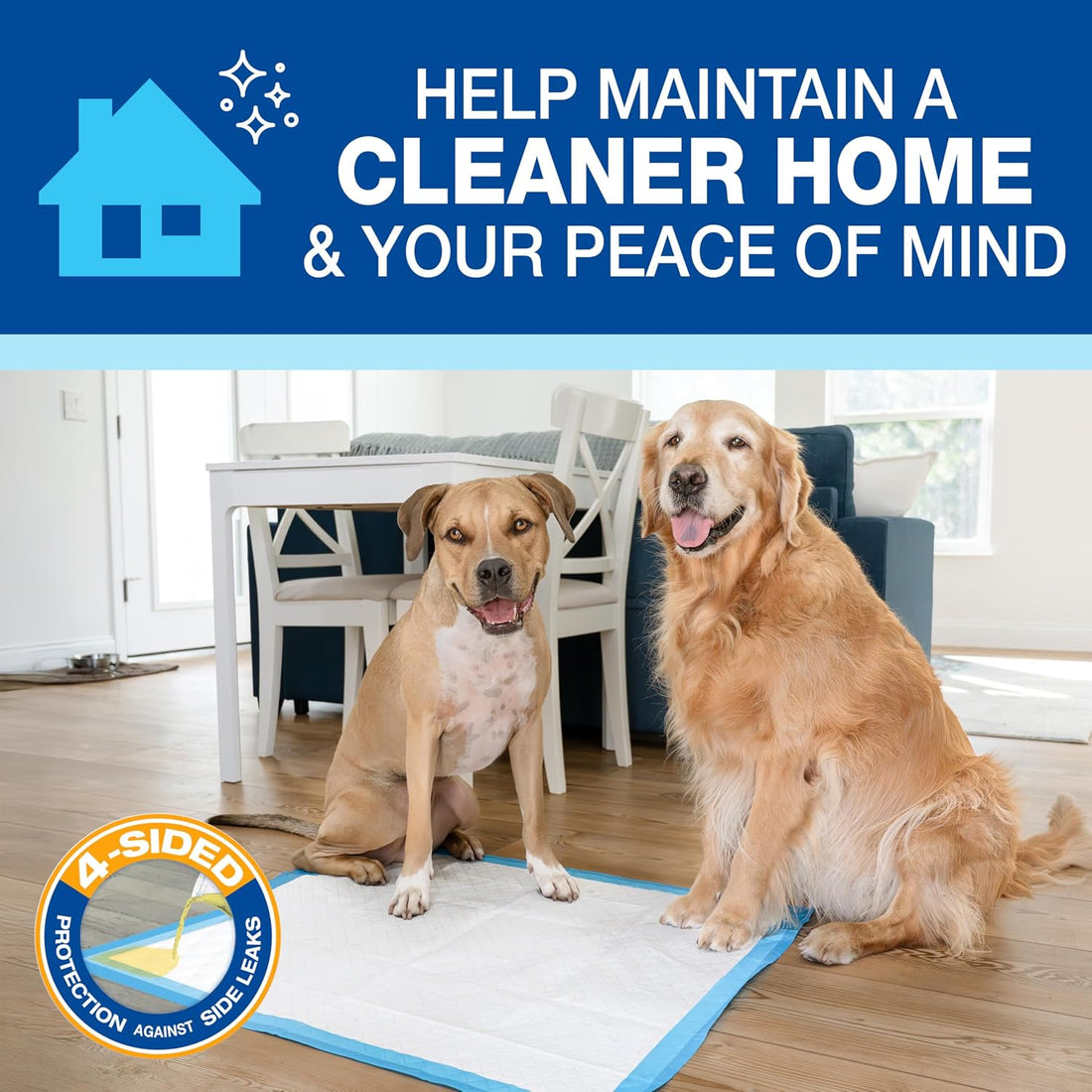 Four Paws Wee-Wee Superior Performance Pee Pads for Dogs with Runoff