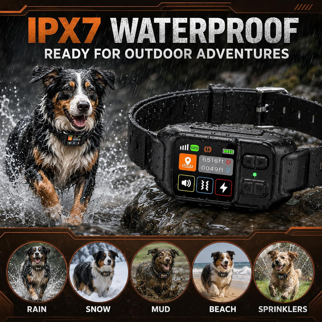 RPZ GPS Dog Collar Fence System, Wireless Dog Fence System