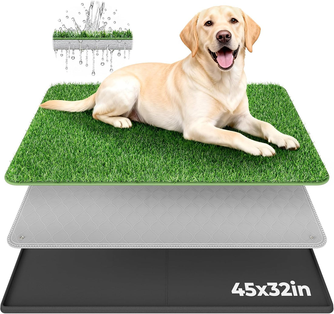 BurgeonNest Dog Grass Pad with Tray 34.2"x24"