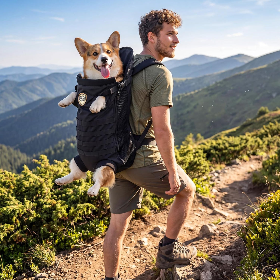 Dog Carrier Tactical Backpack for Medium Large 26-40lbs