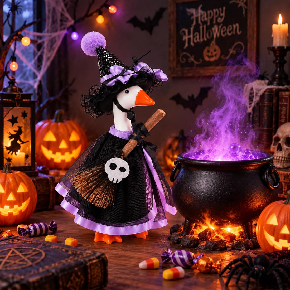 2 Sets Halloween Desk Goose Outfits for 7 Inch Goose