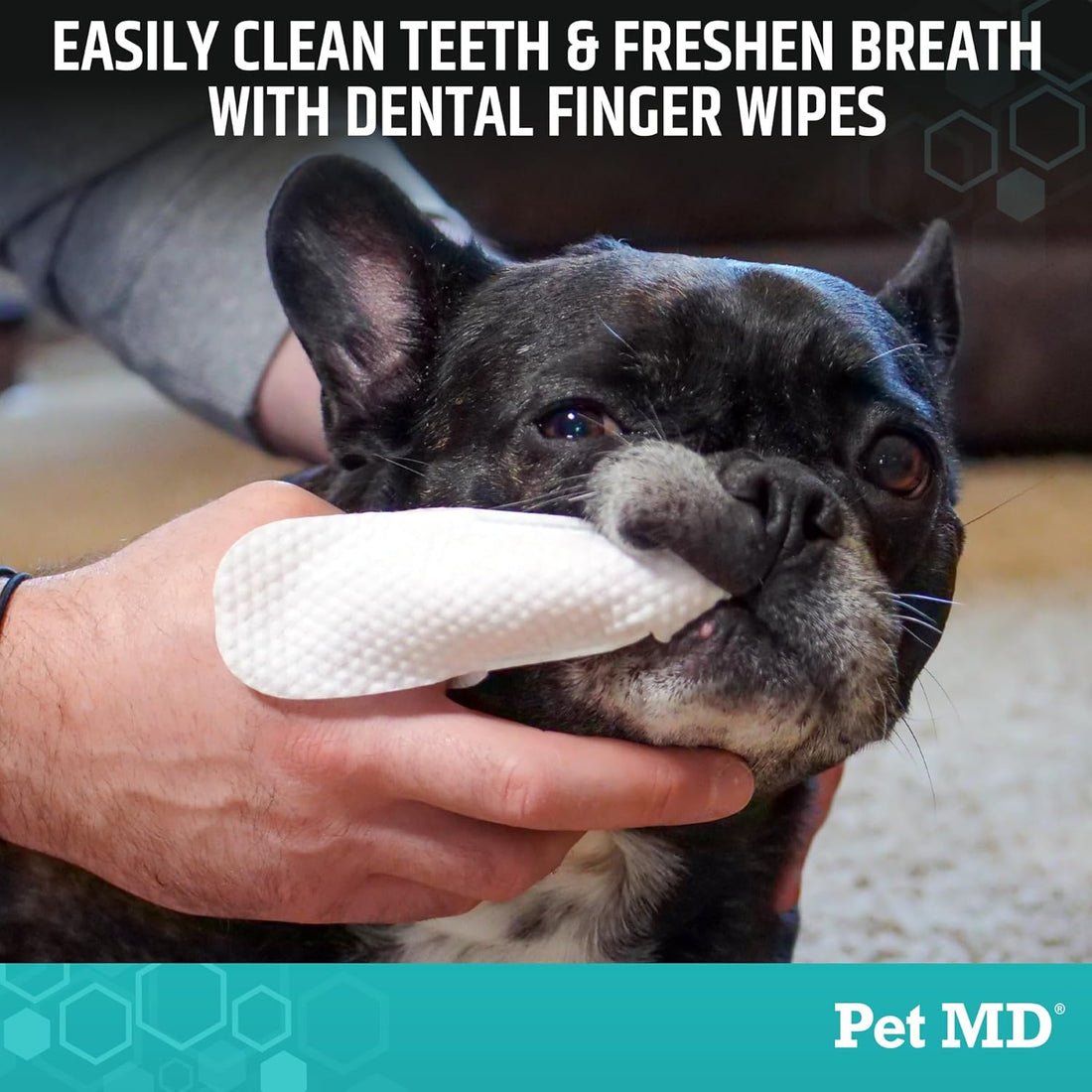 Pet MD Pet Dental Finger Wipes for Dogs