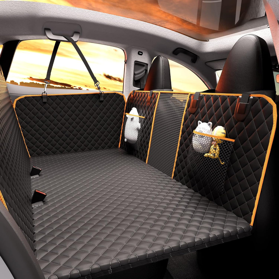 Back Seat Extender for Dogs,Heavy-Duty Dog Car Seat Cover for Back