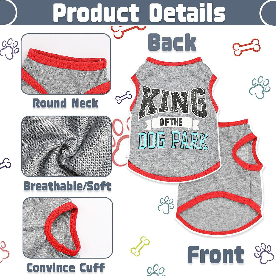 4 Pieces Dog Clothes for Small Dogs Boy Dog Shirt Puppy Clothes
