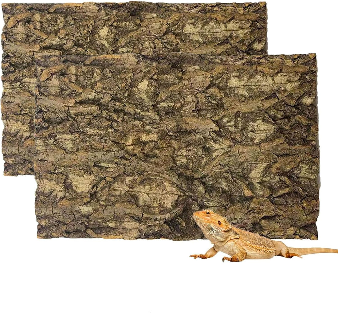 2PCS 11.8"x7.8" Natural Thickened Reptile Cork Bark Terrarium