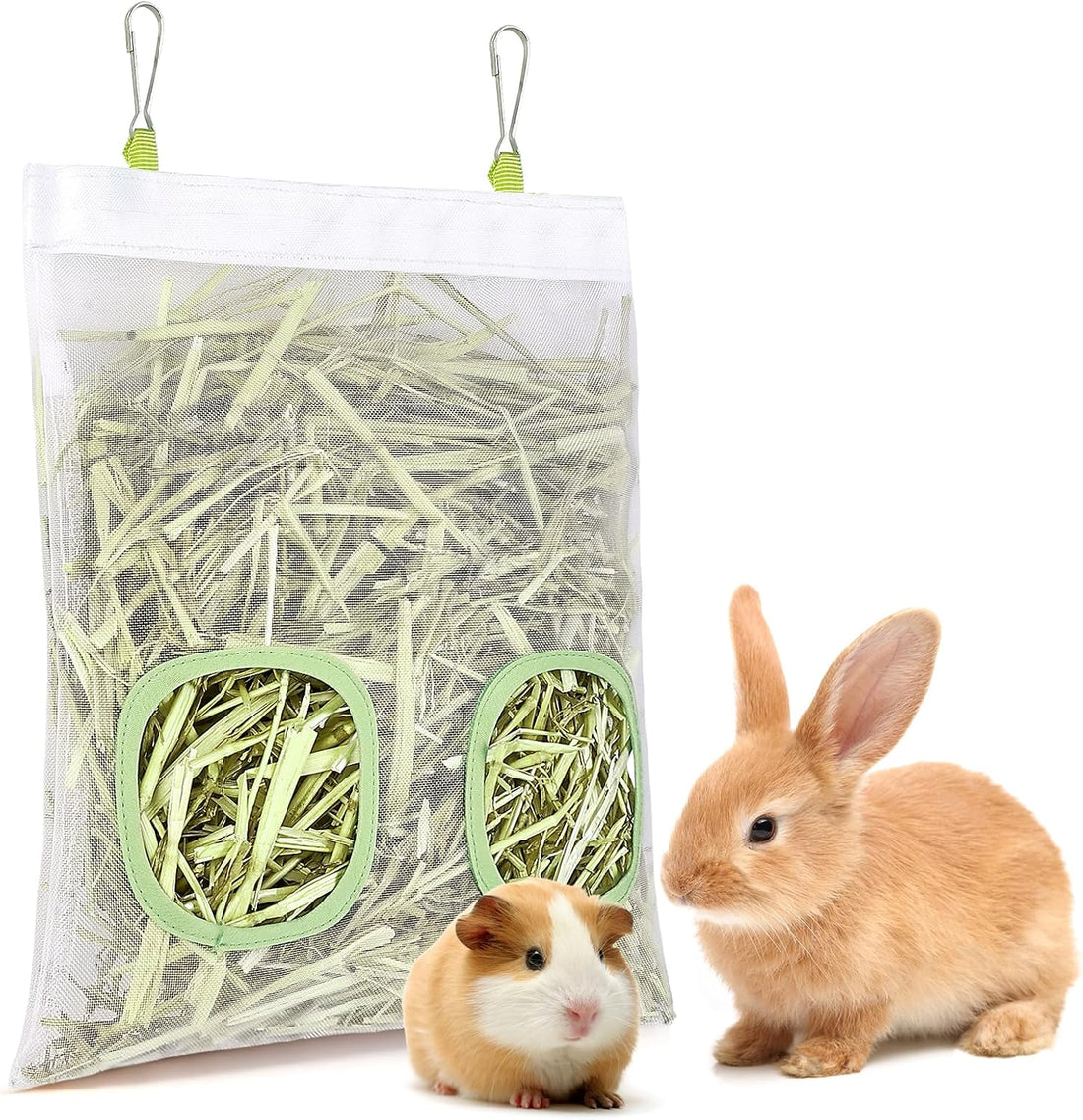 Mesh Guinea Pig Hay Feeder Bag for Guinea Pigs Rabbits Chinchillas